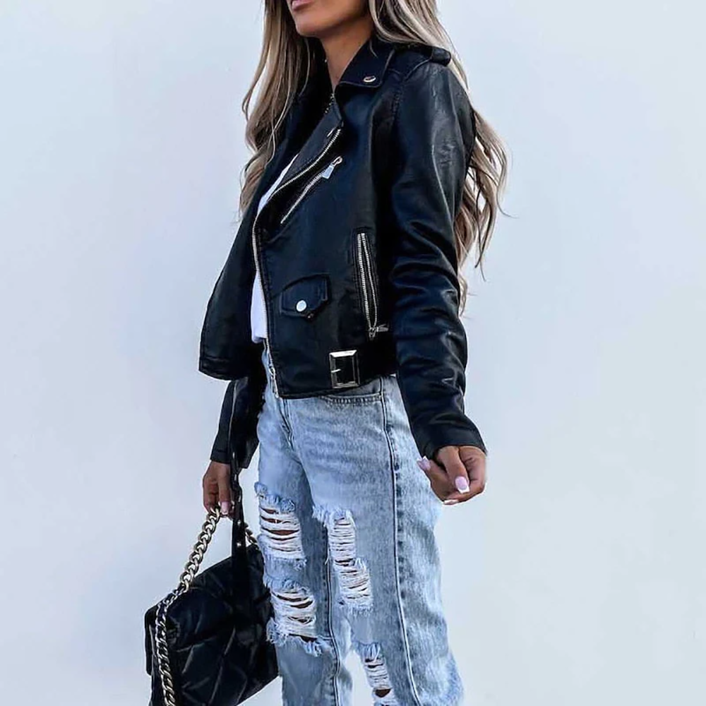 Dalí - Classic Leather Biker Jacket