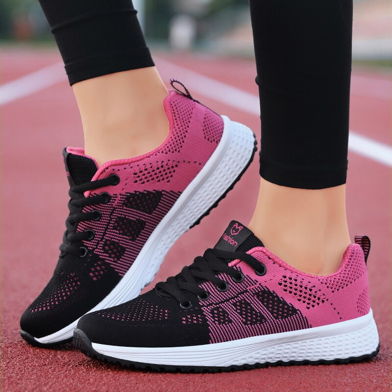 Sporty Sneakers With Breathable Mesh For Women