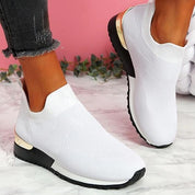 Aimee - Slip-On Sneakers with Gold Accents