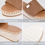 Wedge Heel Sandals For Women With Platform Sole And Open Toe