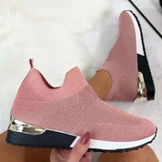 Aimee - Slip-On Sneakers with Gold Accents