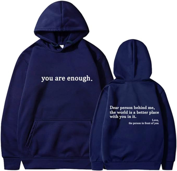 Casual Unisex Hoodie With Statement Print And Long Sleeves