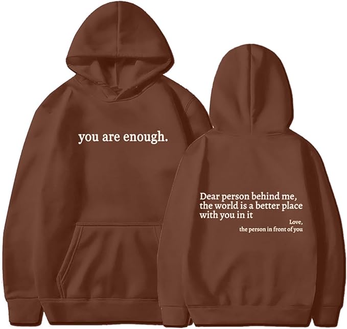 Casual Unisex Hoodie With Statement Print And Long Sleeves