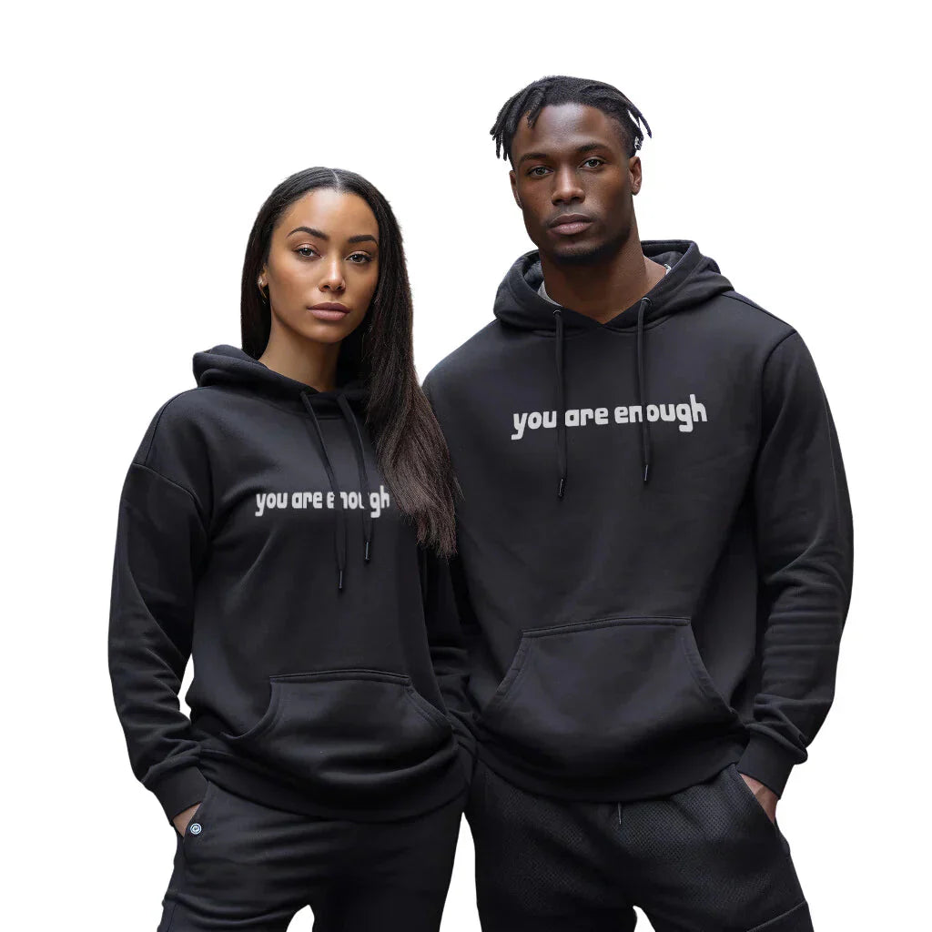 Casual Unisex Hoodie With Statement Print And Long Sleeves
