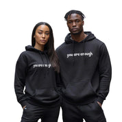 Casual Unisex Hoodie With Statement Print And Long Sleeves