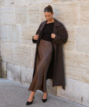 Zoë - Elegant Long Satin Maxi Skirt