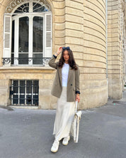 Zoë - Elegant Long Satin Maxi Skirt