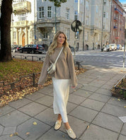 Zoë - Elegant Long Satin Maxi Skirt