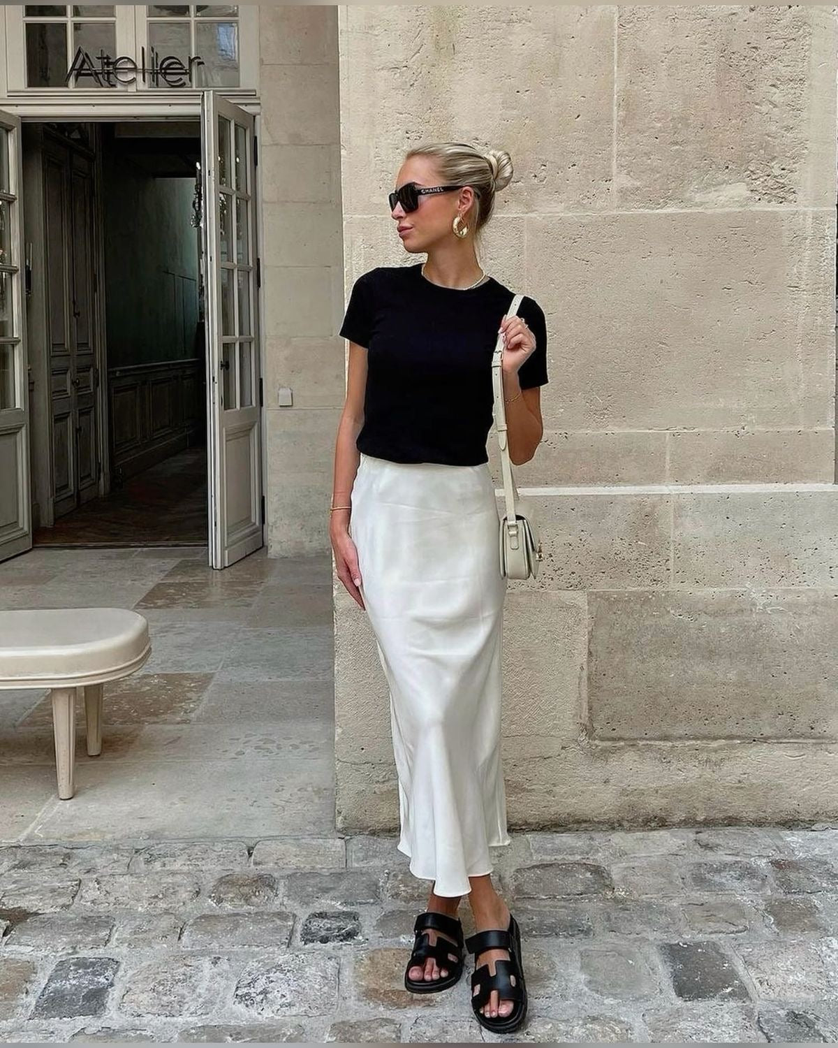 Zoë - Elegant Long Satin Maxi Skirt