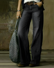 Women's High Waist Wide Leg Vintage Jeans