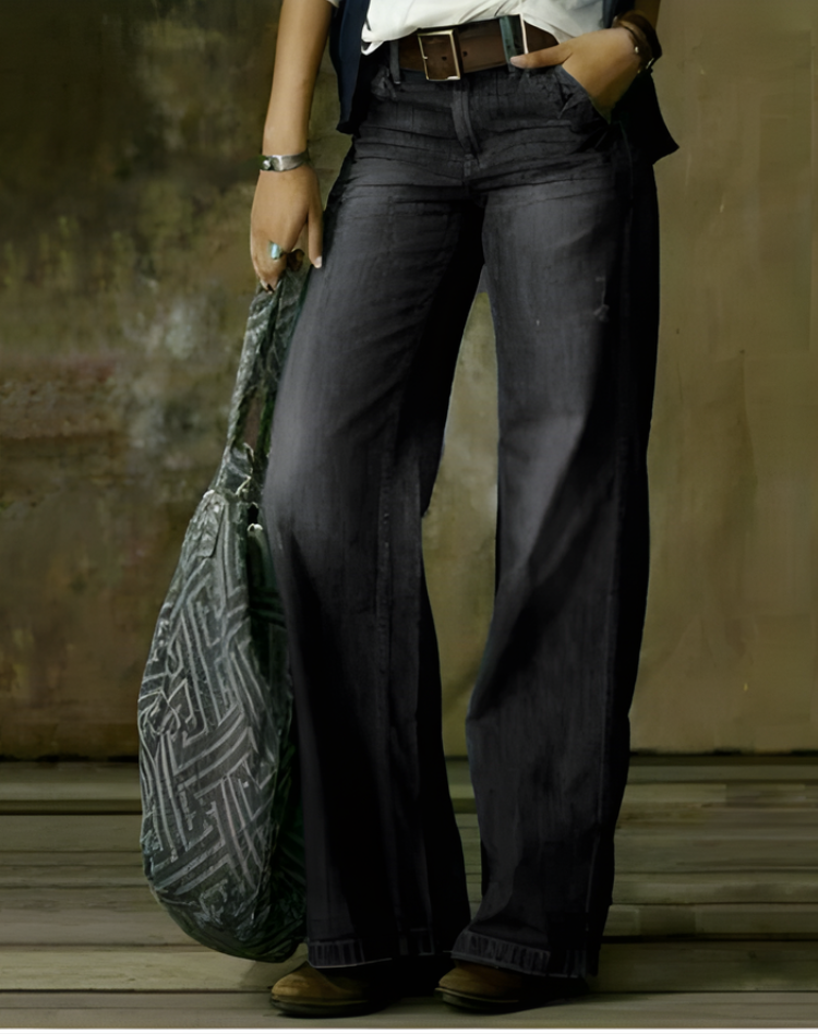 Women's High Waist Wide Leg Vintage Jeans