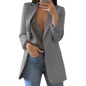 Long Women's Blazer with Classic Lapels