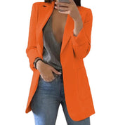 Long Women's Blazer with Classic Lapels