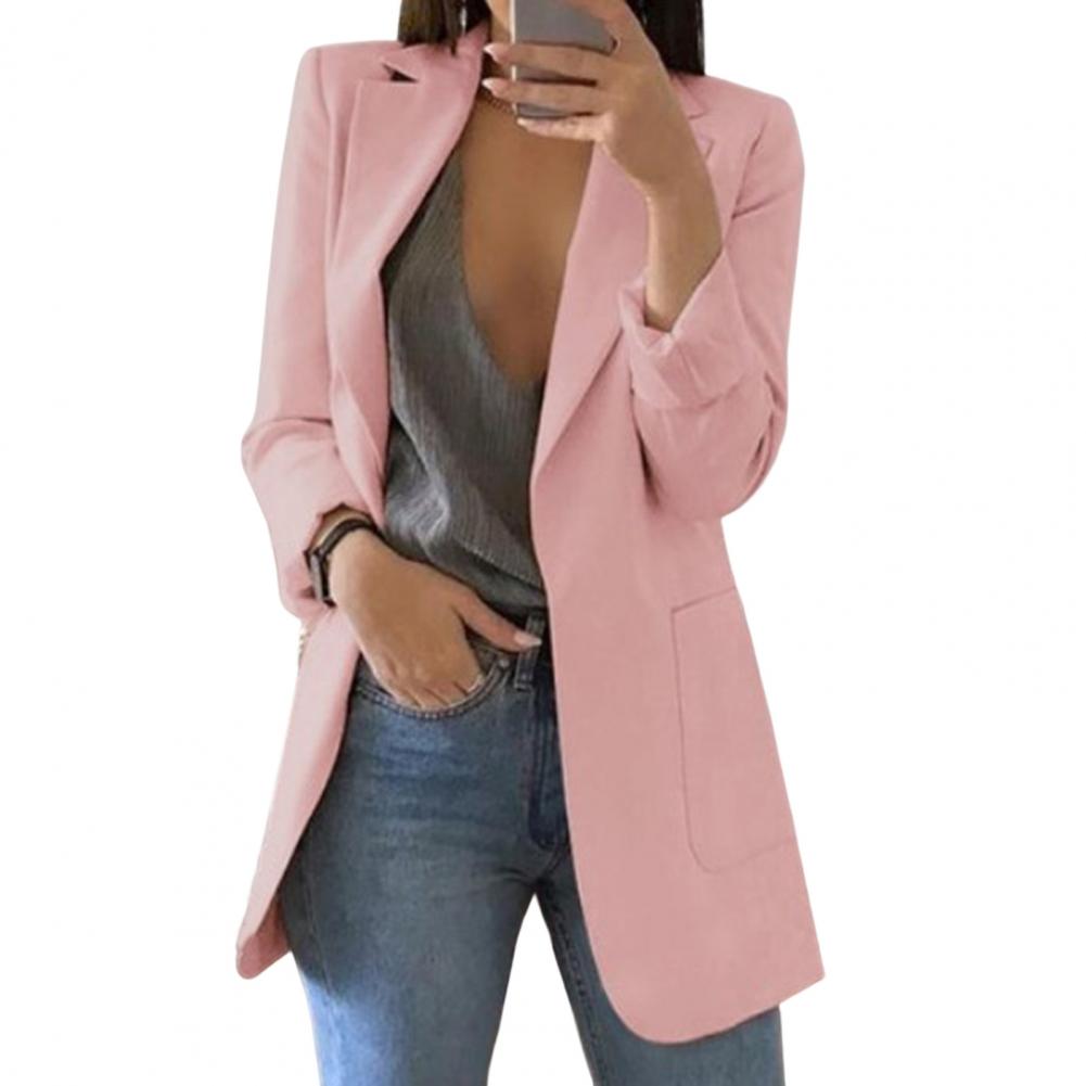 Long Women's Blazer with Classic Lapels