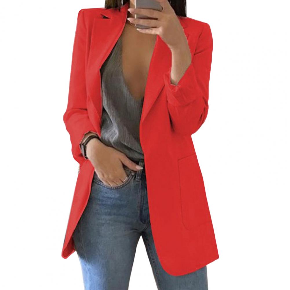 Long Women's Blazer with Classic Lapels