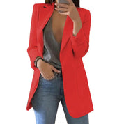 Long Women's Blazer with Classic Lapels