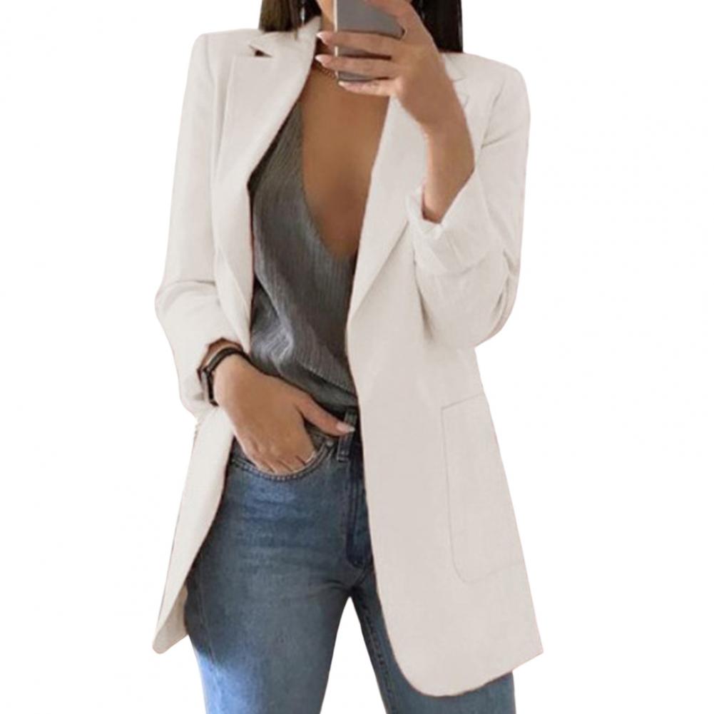 Long Women's Blazer with Classic Lapels