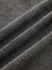 Gray Denim Jacket with Diagonal Zipper and Buckle Detail for Women
