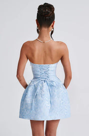 Elegant Strapless Women's Mini Cocktail Dress with Bow