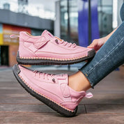 Sporty Women's Sneakers with Lace Closure and Shock-Absorbing Sole