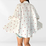 Carlita - Oversized blouse with hearts