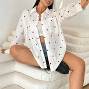 Carlita - Oversized blouse with hearts