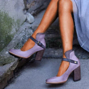 Elegant Women’s Pumps with Strap and Block Heel