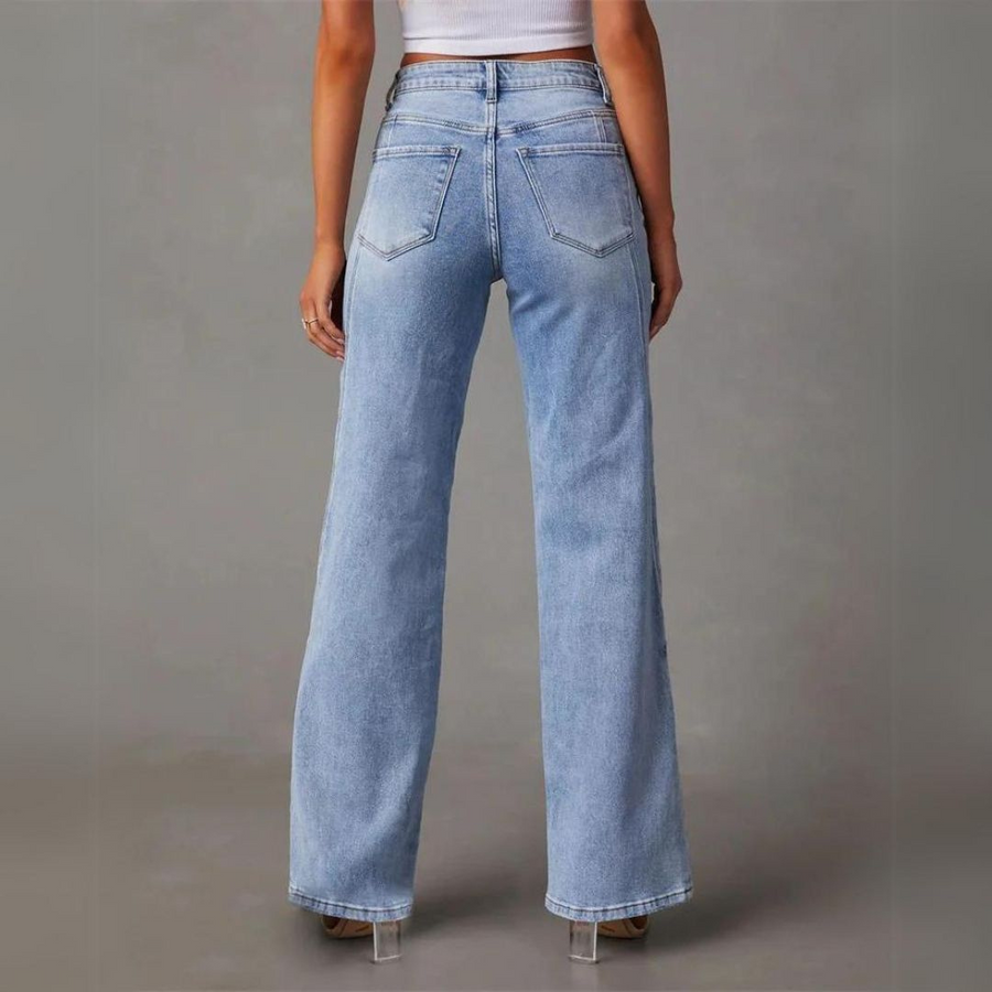 High-Waist Denim Jeans for Women | Wide-Leg