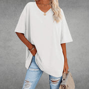 Comfortable Oversized V-Neck T-Shirt for Women