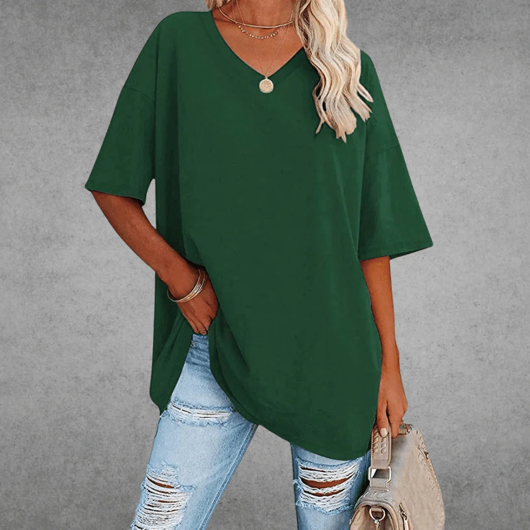Comfortable Oversized V-Neck T-Shirt for Women