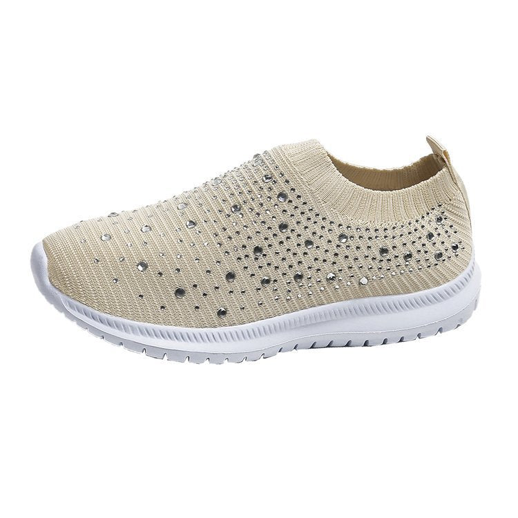 Comfortable Glitter Slip-On Sneakers for Women