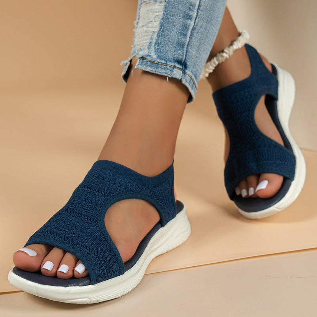 Sport Sandals with Orthopedic Comfort and Knitted Upper for Women