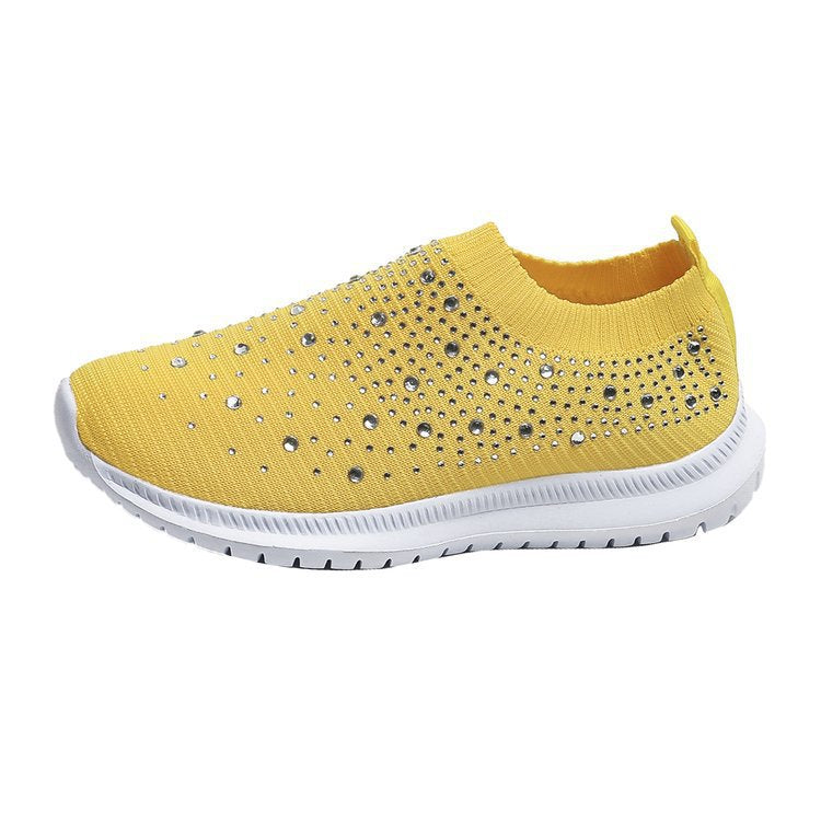 Comfortable Glitter Slip-On Sneakers for Women