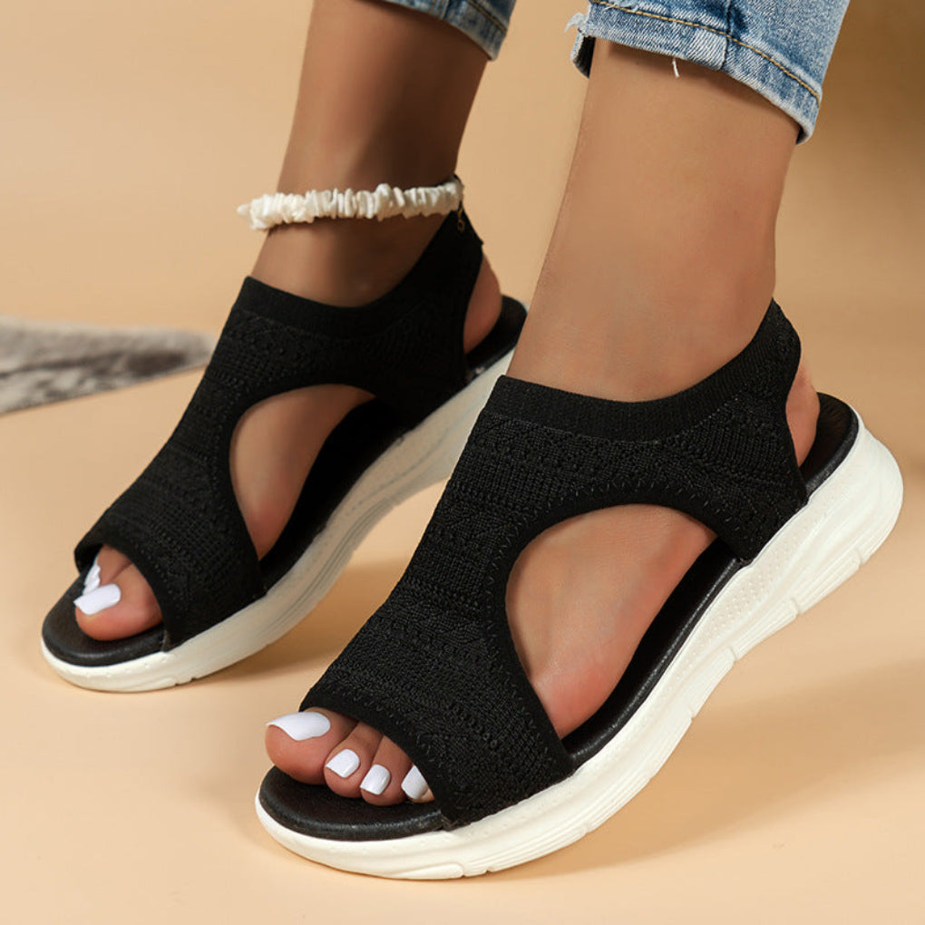 Sport Sandals with Orthopedic Comfort and Knitted Upper for Women