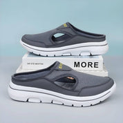 Sporty Mesh Slip-Ons with Open Sides and Flexible Sole