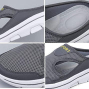 Sporty Mesh Slip-Ons with Open Sides and Flexible Sole