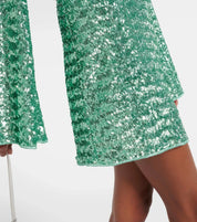 Chic Party Women's Mini Dress with Sequins and Deep V-Neck