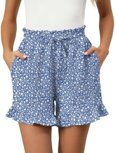 Shorts with Ruffles and Elastic Waist for Women