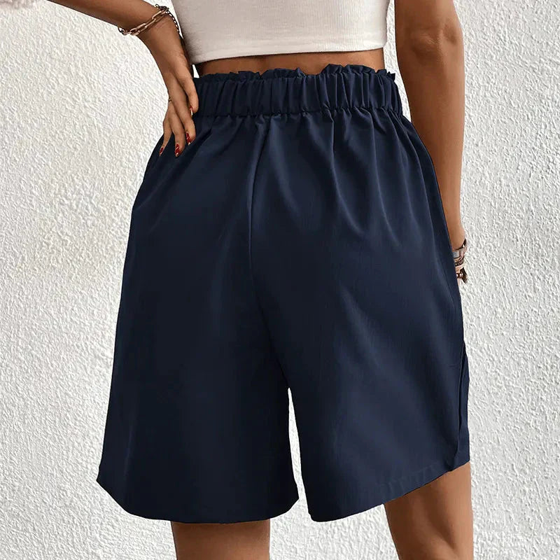 High-Waisted Pleated Shorts for Women