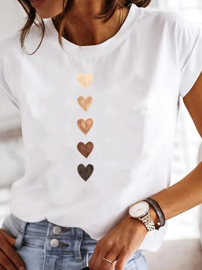 Printed T-Shirt for Women with Print and Comfortable Fit