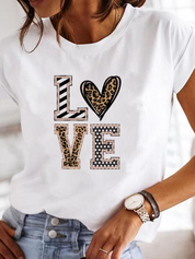 Printed T-Shirt for Women with Print and Comfortable Fit