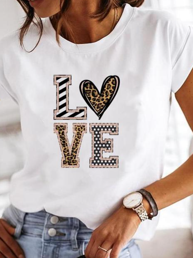 Printed T-Shirt for Women with Print and Comfortable Fit