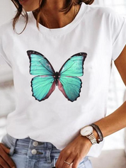 Printed T-Shirt for Women with Print and Comfortable Fit