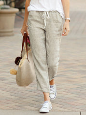 Comfortable Pants with Drawstring and Straight Legs for Women