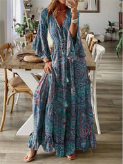 Juultje - Bohemian maxi dress with print