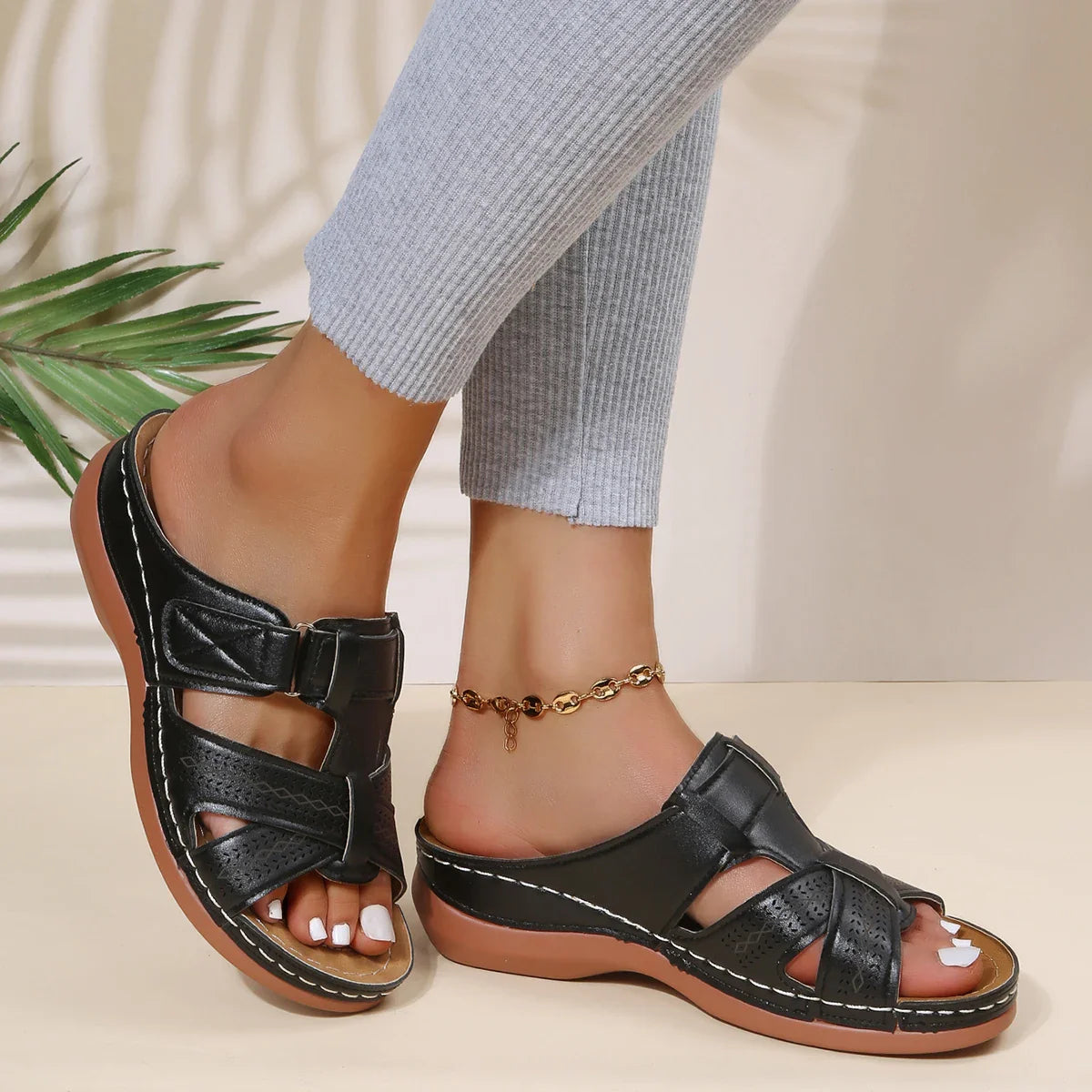 Orthopedic Sandals With Adjustable Straps For Women