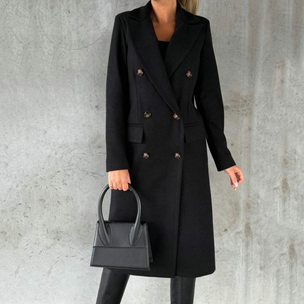 Elegant Long Wool Coat for Women