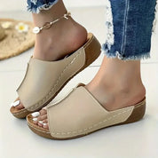 Comfortable Leather Sandals With Open Toe For Women