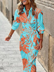 Yinthe - Summer Dress with Collar and Wrap