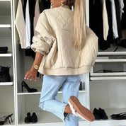 Elin - Trendy Lined Bomber Jacket